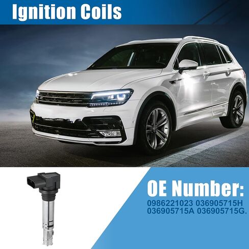 X AUTOHAUX ملف الإشعال بالسيارة لأودي A1 2011-2014 A3 2008-2013 لفولكس واجن تيجوان بولو 2013-2016 0986221023 036905715H 036905715A in Saudi Arabia
