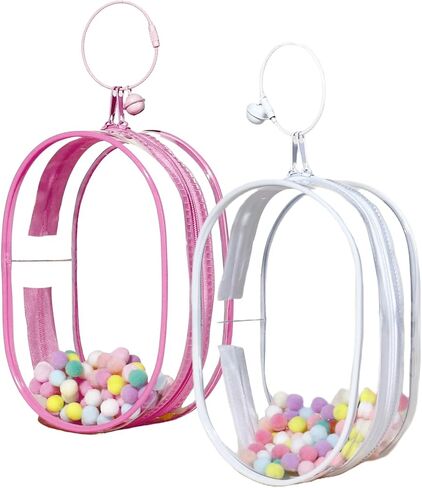 2 قطعة حقيبة عرض كبيرة الشكل واضحة متوافقة مع 7 بوصة صندوق أعمى دمية بولي كلوريد الفينيل حافظة واقية المحمولة حمل الحقيبة in Kuwait