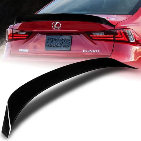 Q1-TECH, ABS Rear Trunk Lip Wing Spoiler Compatible with 2014-2020 Lexus is-Series IS250 IS300 IS350 IS200t Sedan, Rear Wing AR-Style Replacement Trunk Boot Rear Spoiler, Pearl Black in Saudi Arabia