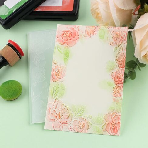 BAOFALI 3D Embossing Folder for Card Making Flowers and Leaves Pattern Plastic Embossing Folders for DIY Scrapbooking Photo Album Card Paper Craft Decoration Embossing Template in Saudi Arabia