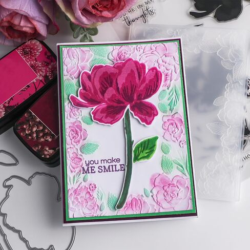 BAOFALI 3D Embossing Folder for Card Making Flowers and Leaves Pattern Plastic Embossing Folders for DIY Scrapbooking Photo Album Card Paper Craft Decoration Embossing Template in Saudi Arabia