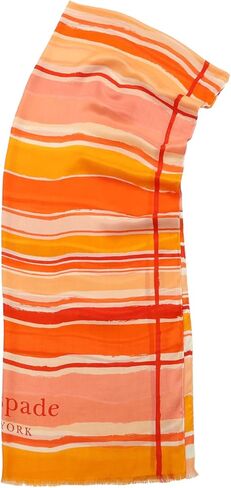 kate spade new york Women's Ocean Stripe Viscose Oblong Scarf, Stylish & Lightweight Fashion Accessory in Kuwait
