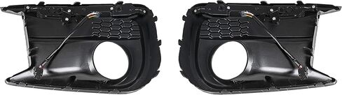 إطار مصابيح الضباب ECOTRIC مع ضوء ضباب LED متوافق مع 18-21 Subaru WRX STI White DRL & Amber Turn Signal Fog Lamp غطاء الكسوة لاستبدال 57731VA380 57731VA390 in Saudi Arabia