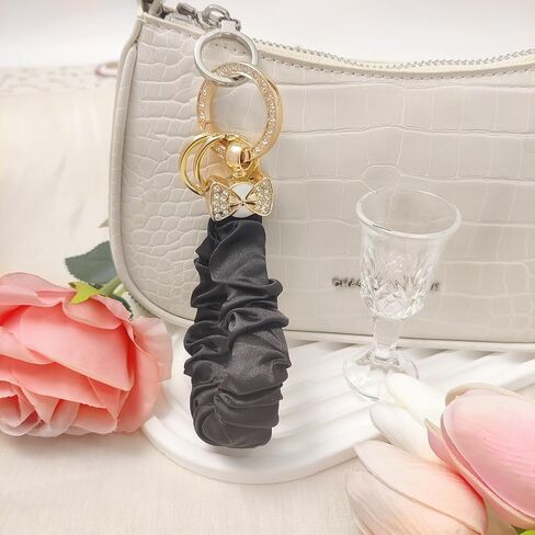 Dazzling Rhinestone Keychain Wristlet, Stretchy Sparkling Key Chain for Car Keys, Wrist Lanyard Bracelet for Women Men in Saudi Arabia