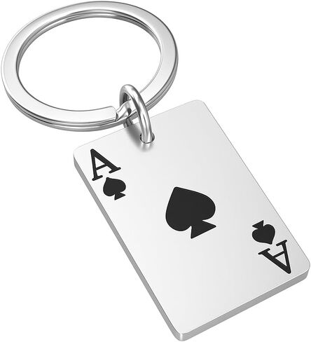 Playing Cards Keychain – Poker Keychains for Car Keys, Gift Accessories for Men and Women,Bag Charms for Decoration in Kuwait
