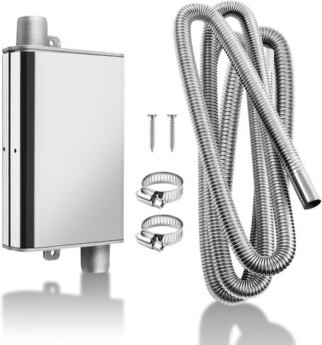 120cm/47.2" Diesel Heater Exhaust Pipe with Upgraded Muffler and Clamps, 1"/2.5cm ø Generator Exhaust Extension Stainless Steel Exhaust Pipe Parking Air Heater Fuel Tank Diesel Gas Vent Hose in Saudi Arabia