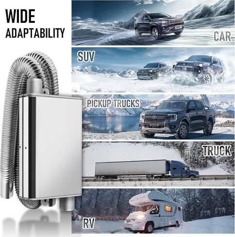 120cm/47.2" Diesel Heater Exhaust Pipe with Upgraded Muffler and Clamps, 1"/2.5cm ø Generator Exhaust Extension Stainless Steel Exhaust Pipe Parking Air Heater Fuel Tank Diesel Gas Vent Hose in Saudi Arabia