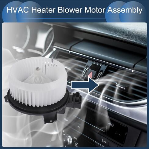 HVAC Blower Motor Assembly, No.79310TZ3A41 for Acura TLX 2015-2020 Metal Plastic Black White, 1 Pc in Saudi Arabia