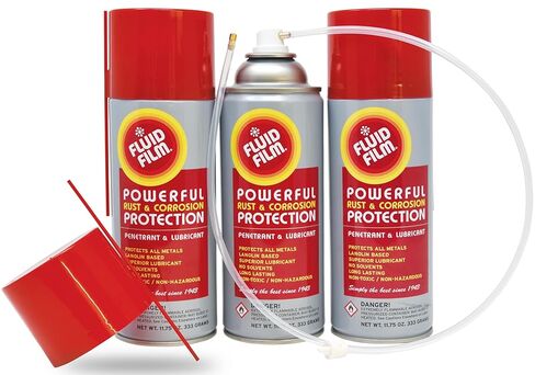 علبة رذاذ الهباء الجوي للحماية من الطبقة السفلية بوزن 11.75 أونصة، 3 عبوات، مانع الصدأ ومنعه، مضاد للتآكل متعدد الأغراض ومادة تشحيم، عصا تمديد in Kuwait