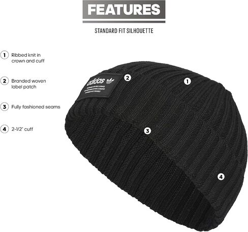 adidas Originals Rib Cuff Fold Beanie in Saudi Arabia