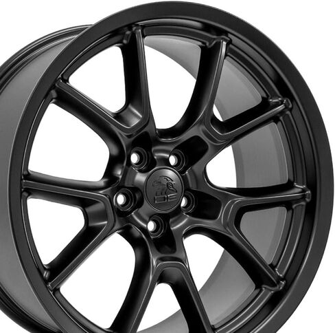 حافة OE Wheels DG21 مقاس 20 بوصة تناسب طراز الذكرى الخمسين لتشالنجر 5x115 20x9 أسود ساتان - هولاندر 10369 (1) in Saudi Arabia