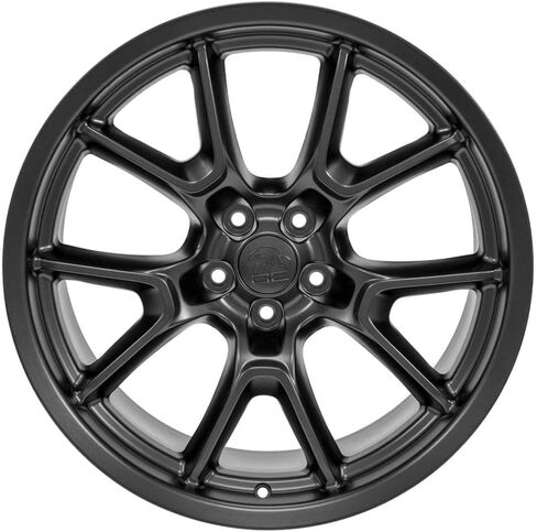 حافة OE Wheels DG21 مقاس 20 بوصة تناسب طراز الذكرى الخمسين لتشالنجر 5x115 20x9 أسود ساتان - هولاندر 10369 (1) in Saudi Arabia