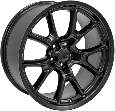 حافة OE Wheels DG21 مقاس 20 بوصة تناسب طراز الذكرى الخمسين لتشالنجر 5x115 20x9 أسود ساتان - هولاندر 10369 (1) in Saudi Arabia