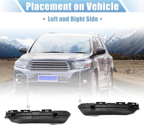 X AUTOHAUX 1 Pair Front Left Right Side Bumper Cover Bracket No.521460E030/5214648020 for Toyota Highlander 2008-2010 in Saudi Arabia