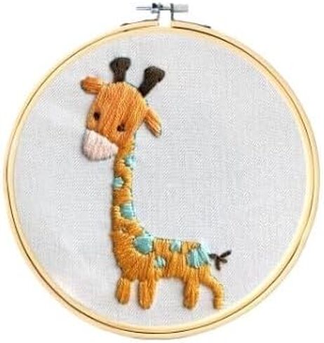 Cute Lion Full Range Embroidery Kit DIY Kits for Adult Crafts Embroidery Starter Kit in Kuwait