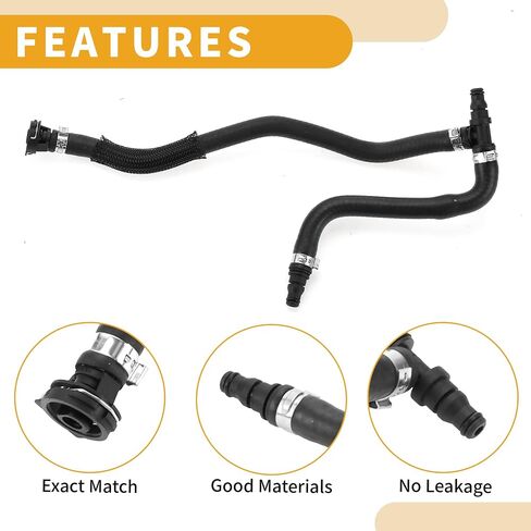 Radiator Coolant Hose No.A2125013925 Engine Expansion Tank Water Hose for Mercedes Benz E-Class E200 2012-2016 Rubber Black Good Sealing in Saudi Arabia