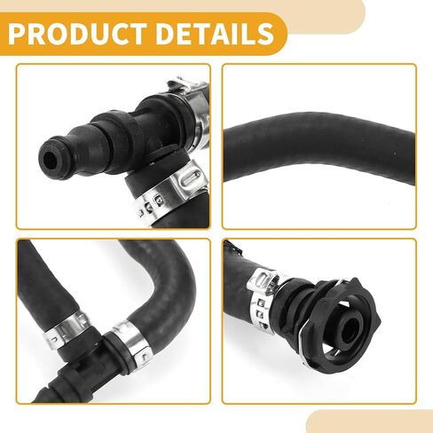Radiator Coolant Hose No.A2125013925 Engine Expansion Tank Water Hose for Mercedes Benz E-Class E200 2012-2016 Rubber Black Good Sealing in Saudi Arabia