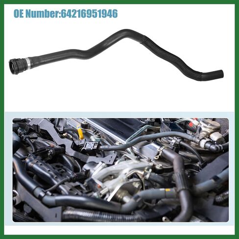 Motoforti محرك المبرد المبرد سخان خرطوم المحرك أنابيب المياه مناسبة لسيارات BMW 128i 3.0L L6 - الغاز 2008-2013 رقم 64216951946 - حزمة من 1 طويلة الأمد in Saudi Arabia