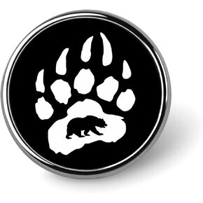 Bear Paw Brooch Pins for Men Women Fashion Round Badge Collar Pin Dress Jacket Bag Decor