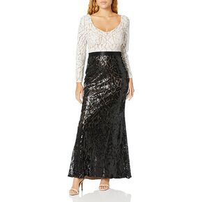 Tadashi Shoji Women's L/S Sequin Gown