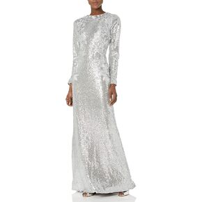 Tadashi Shoji Women's L/S Sequin Gown