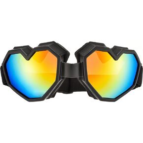 Heart Shaped Sunglasses Fashion Ski Goggles Colorful Oversize Love Glasses for Women Men Fun Eyeglass