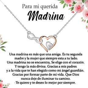 FOTAP Regalo para Madrina Necklace Madrina Necklace Joyas De Madrina Madrina Gift Godmother Proposal Gift Confirmation Baptism Gifts