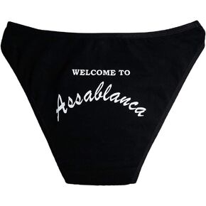 Assablanca Panty Cute & Sexy Hipster Bikini Women's Funny Undies String Underwear Casablanca Novelty Design Panties
