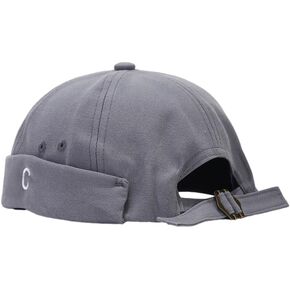 Unisex Brimless Beanie Hat Sailor Cap Harbour Hat Rolled Cuff Retro Skull Cap No Visor Worker Beanie