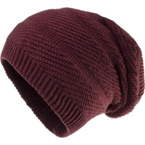 LANGZHEN Slouchy Beanie for Men -Winter Warm Lined Knit Hat for Guys Soft Thick Warm Cap