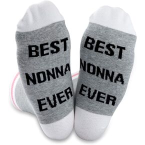 GJTIM 2PAIRS Best Nonna Ever Grandma Gift Nonna Gift Nonna Mother's Day Gift Grandma Socks
