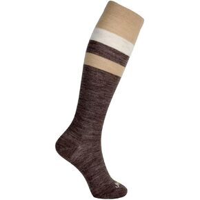 JAVIE 80% Merino Wool Extra Comfort Graduated Compression Stripe Socks for Women & Men (15-20mmHg)