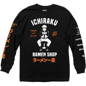 Naruto Shippuden Ichiraku Ramen Shop Anime Long-Sleeve Adult T-Shirt Officially Licensed by Ripple Junction