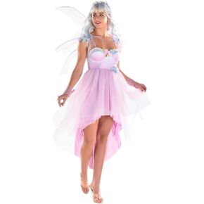 Womens Pink Fairy Dress (Large/X-Large) - 1 Pc. - Enchanting Design, Perfect For Costumes, Themed Parties & Magical Moments