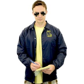 True Detective Jacket Louisiana Police Windbreaker State (M) Navy Blue