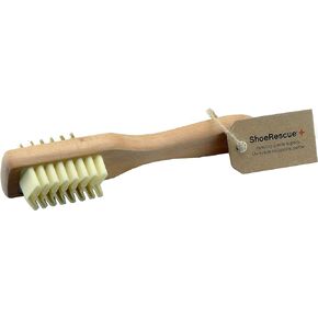 ShoeRescue Suede & Nubuck Premium Shoe Brush. Multi-Sided: Crepe Side for Gentle Clean & Bristles for Deep Clean. Refresh Nap, Restore, Extend, Care for All Luxury Leather