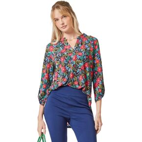 Dear Scarlett Womens Lizzy Relaxed Flowy High Low Blouse