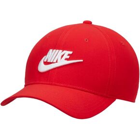Nike Rise Structured SwooshFlex Unisex Futura Cap (University Red/Anthracite/White) Size M/L
