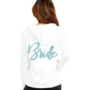 Bride to Be Bridal Shower Spa Day Jacket - Wifey Rose Gold Bride Zip Hoodie - Bridal Party Hoodies