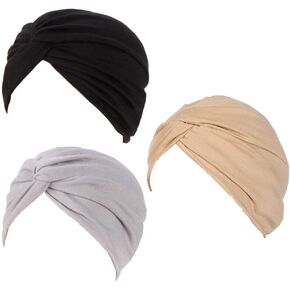 Lucky staryuan ® 3Pack Womens Chemo Hat Beanie Soft Lightweight Turban Headwear for Cancer Patients