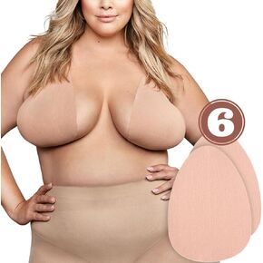 3 Pairs XL Invisible Breast Lift Tape Adhesive Sticky Push Up Bra for B-E Cup Large Breast. Disposable Adhesive Bra, Breast Lift Strapless Backless Bra Push Up Self Invisible Sticky Bra for Women
