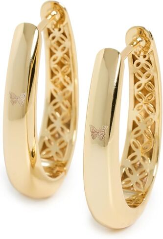 By Adina Eden Women's Solid Graduated Chunky Hoop Earrings in Kuwait