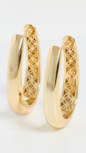 By Adina Eden Women's Solid Graduated Chunky Hoop Earrings in Kuwait