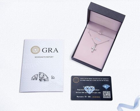AINUOSHI Moissanite Cross Necklace, 925 Sterling Silver with 14K Gold Plating, Jewelry Box Packed… in Saudi Arabia