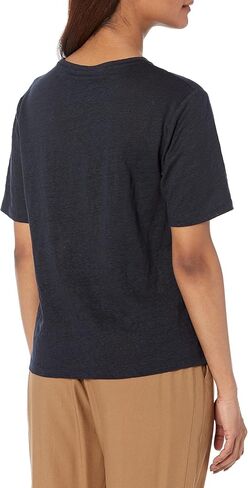 Vince Women's Linen S/S Relaxed Crew in Saudi Arabia