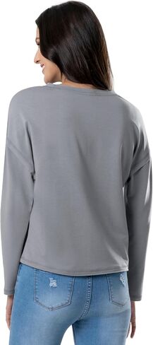 Lee Women's Crew Neck Cropped Waffle Knit Pullover Top in Saudi Arabia