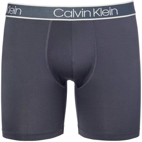 Calvin Klein Mens 3 Pack Microfiber Boxer Briefs (Black/Grey/Black, Medium) in Saudi Arabia