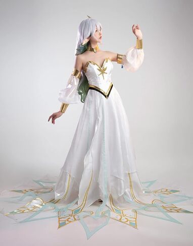 زي Cosplay.fm النسائي للعبة التنكرية فستان رائع وأكمام مع غطاء للرأس in Saudi Arabia
