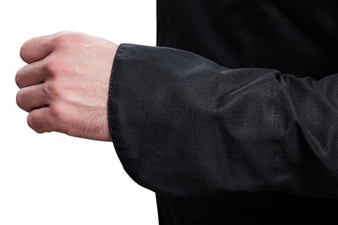 Chef Coat for Men Long Sleeves Stretch Cotton Baker's Coat - Slim style, Slim fit - XS-4XL - Black Grey White in Saudi Arabia