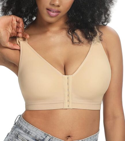 HACI Post Surgical Bra Front Closure Unpadded Wirefree Sport Racerback Posture in Saudi Arabia